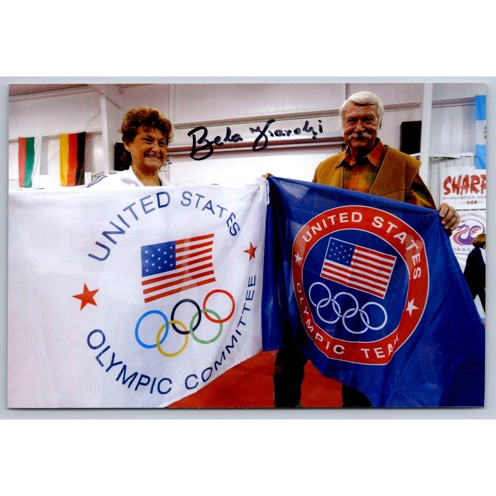 Bela Karolyi Signed Autographed 4x6 Photo Olympic Gymnastics Coach USA Team